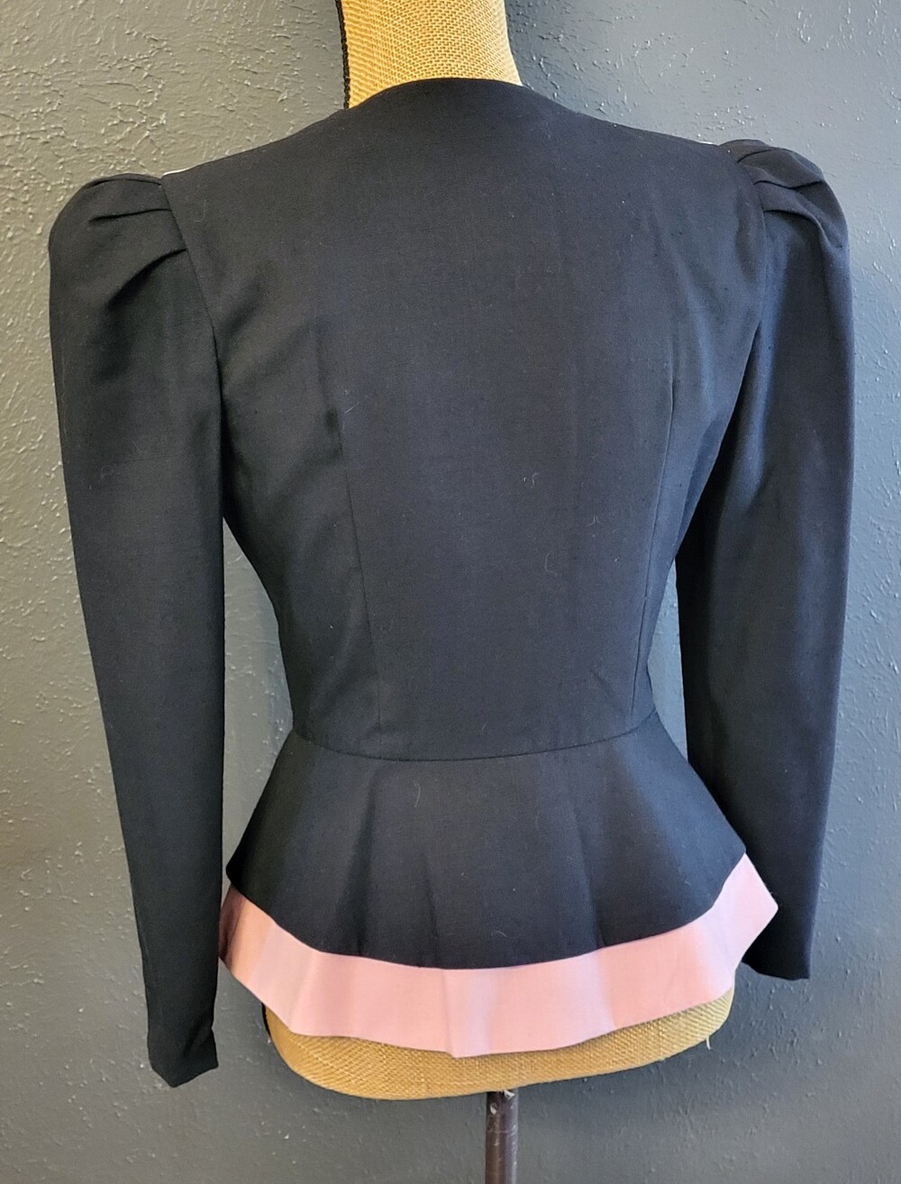 Etoile Collection Vintage 80s Black/Pink Colorblock Jacket Size 4 - Picture 7 of 10